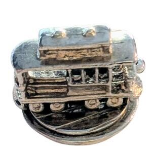Vtg NWT Sterling Silver San Francisco Trolley Car Rotating Charm Made In USA